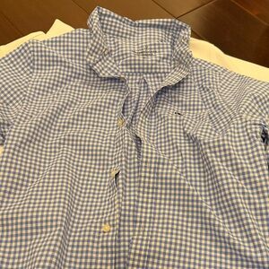 Vineyard Vines Kids Blue Gingham Button Down Shirt